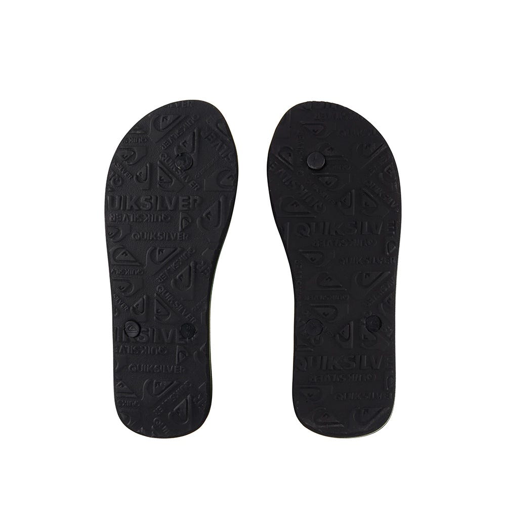 Mens Molokai Word M Flip Flop In Black/Grey/Green