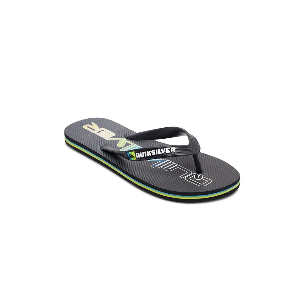 Mens Molokai Word M Flip Flop In Black/Grey/Green