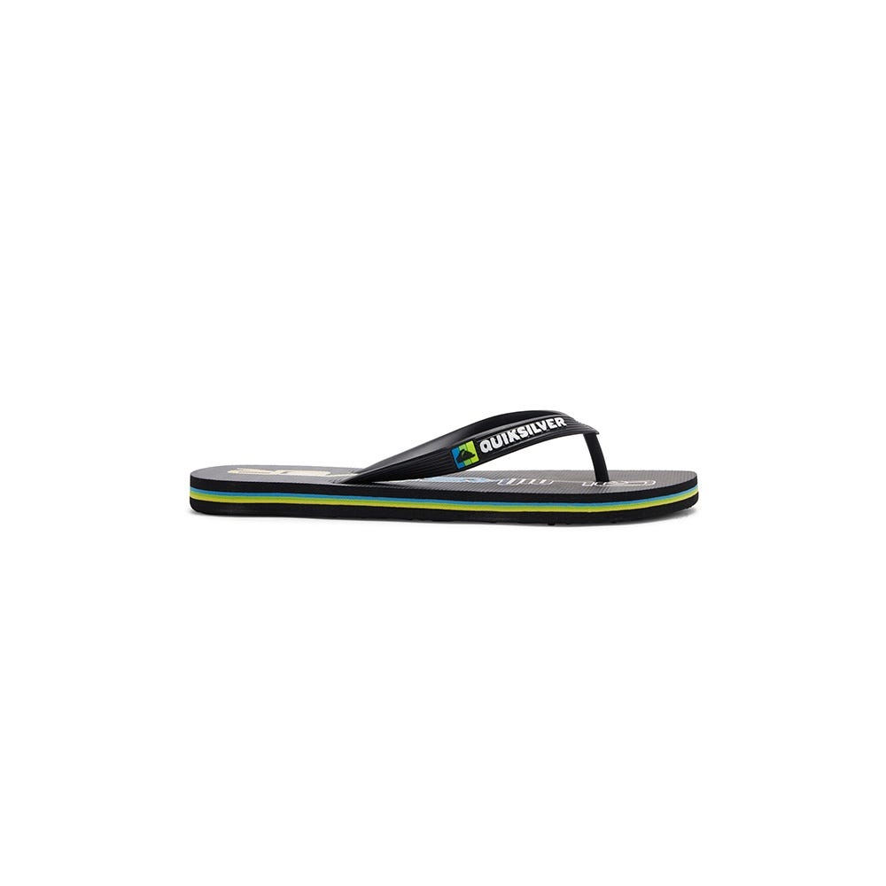 Mens Molokai Word M Flip Flop In Black/Grey/Green