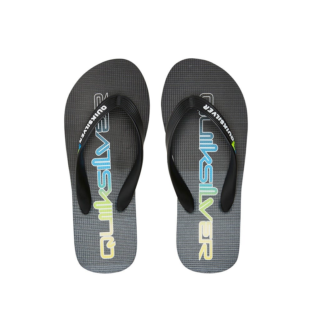 Mens Molokai Word M Flip Flop In Black/Grey/Green