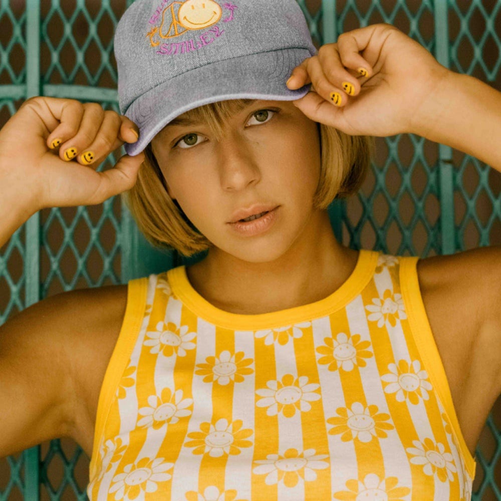 Womens Smiley Dad Hat