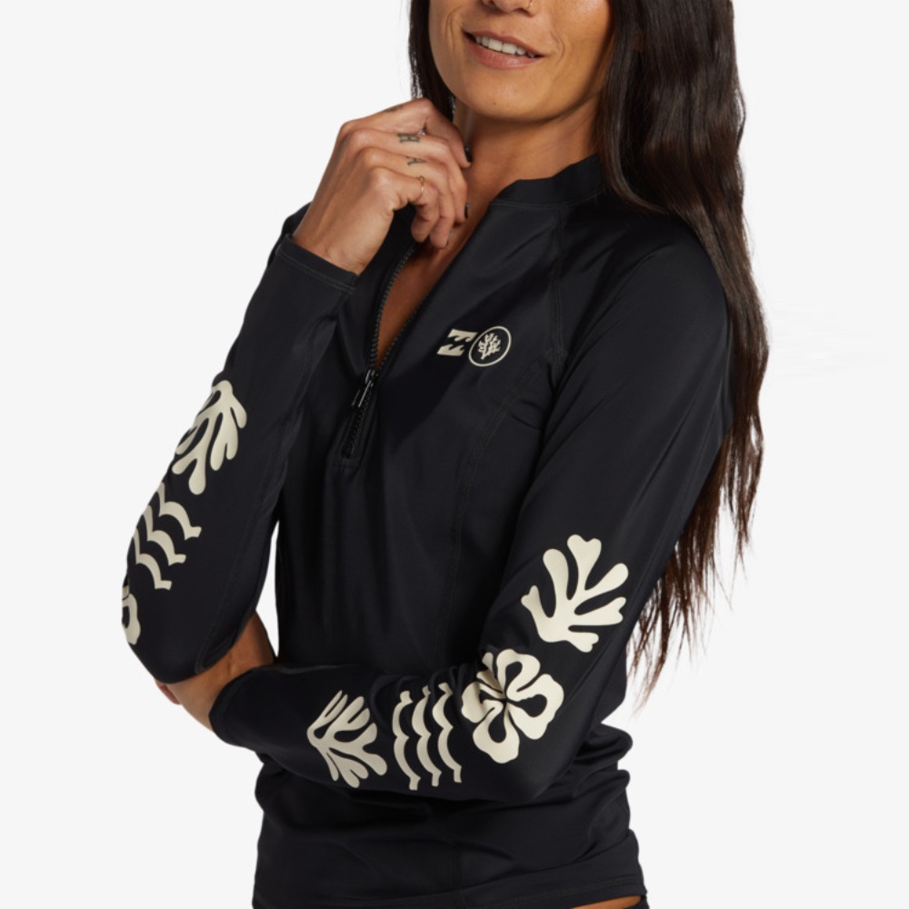 Coral Gardeners Half Zip Long Sleeve Rash Vest - Women