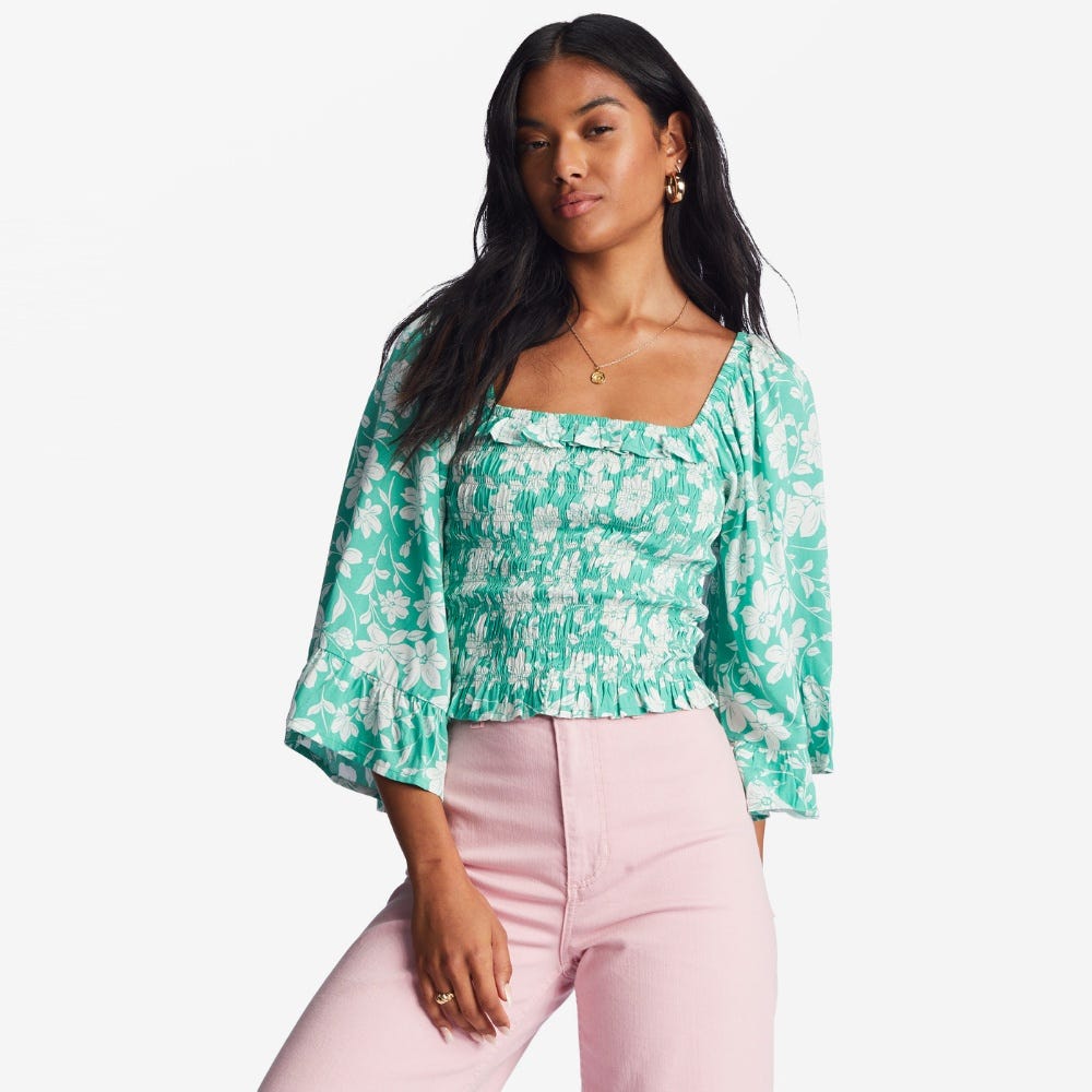 Womens Be My Babe Bell Sleeve Top