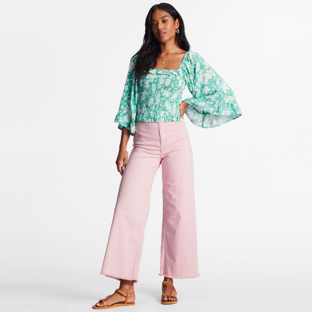 Womens Be My Babe Bell Sleeve Top