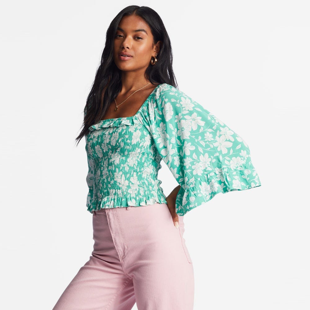 Womens Be My Babe Bell Sleeve Top