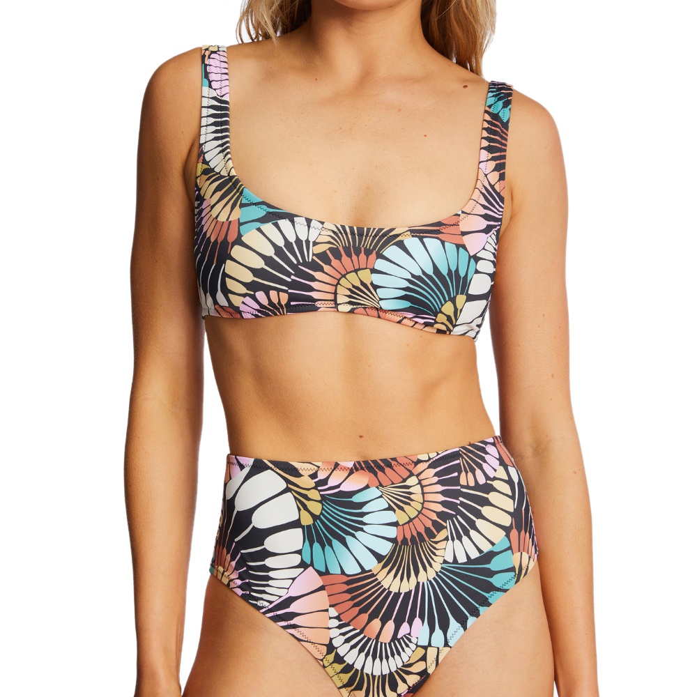 Womens A/Div Tank Bikini Top In Black Multi 2