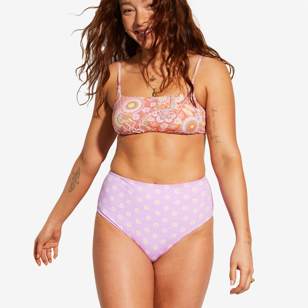 Womens Good Times Zoe Reversible Crop Bikini Top