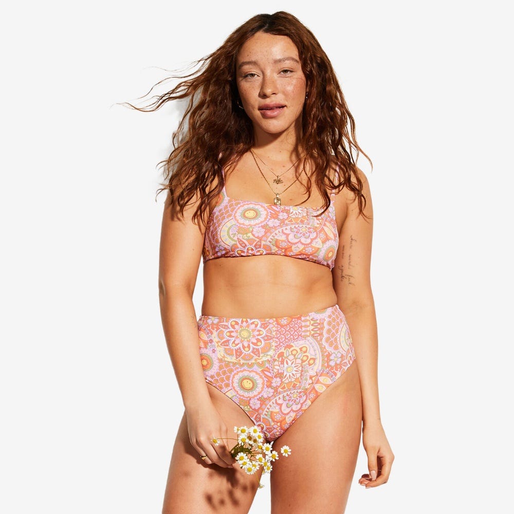 Womens Good Times Zoe Reversible Crop Bikini Top