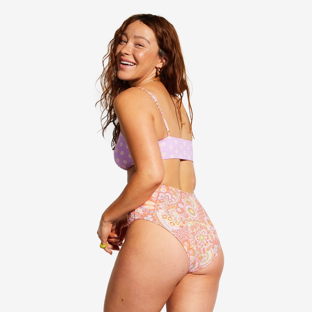 Womens Good Times Hi Retro Reversible High Leg Bikini Bottoms