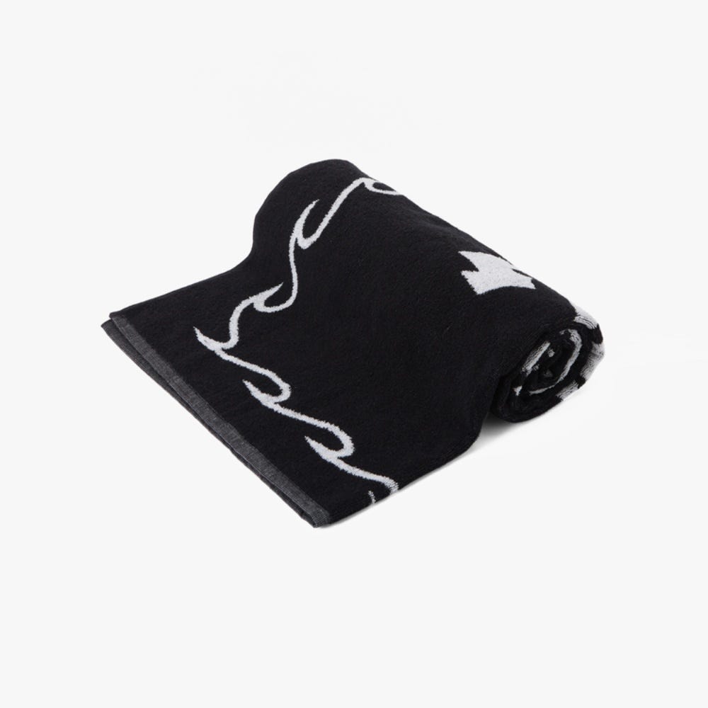 Mens Arch Beach Towel In Black