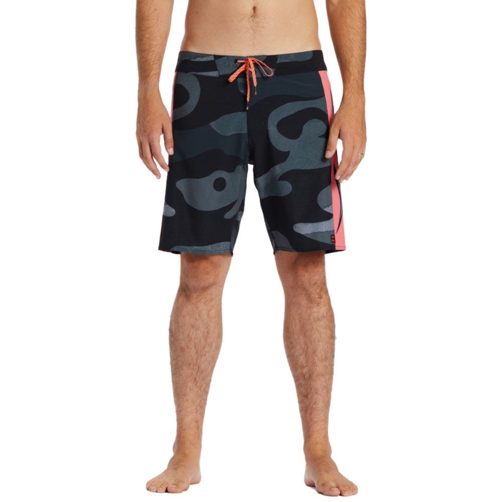 Mens D Bah Airlite Performance 19" Boardshorts In Stealth Heather