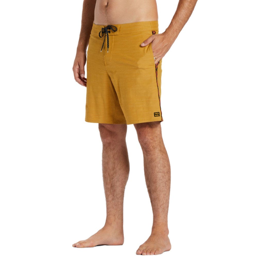 Mens D Bah Lo Tide 18" Boardshorts In Mustard