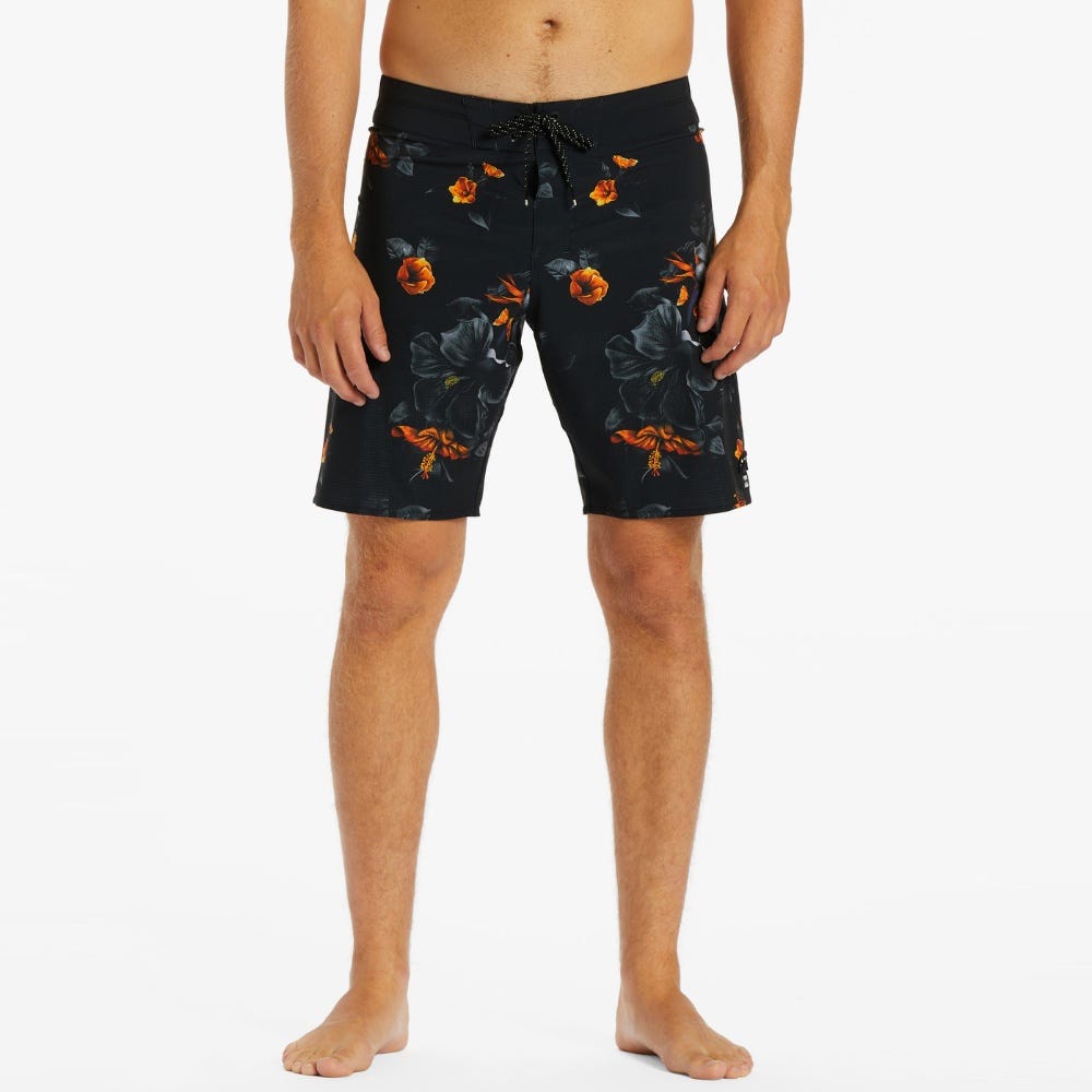 Mens Kamea Lava Floral Airlite Performance Boardshorts 19"