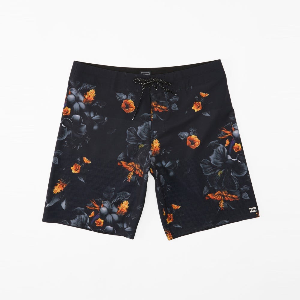 Mens Kamea Lava Floral Airlite Performance Boardshorts 19"