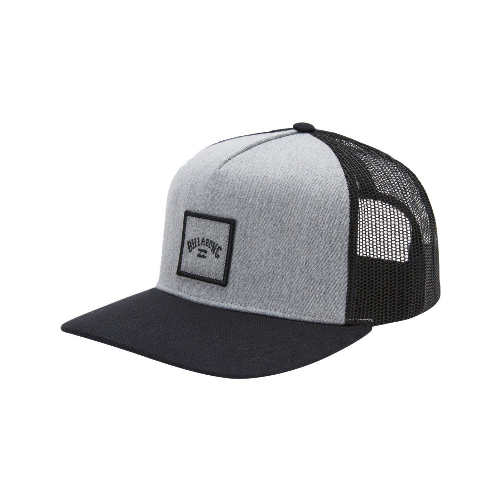 Mens Stacked Trucker Hat In Grey Heather