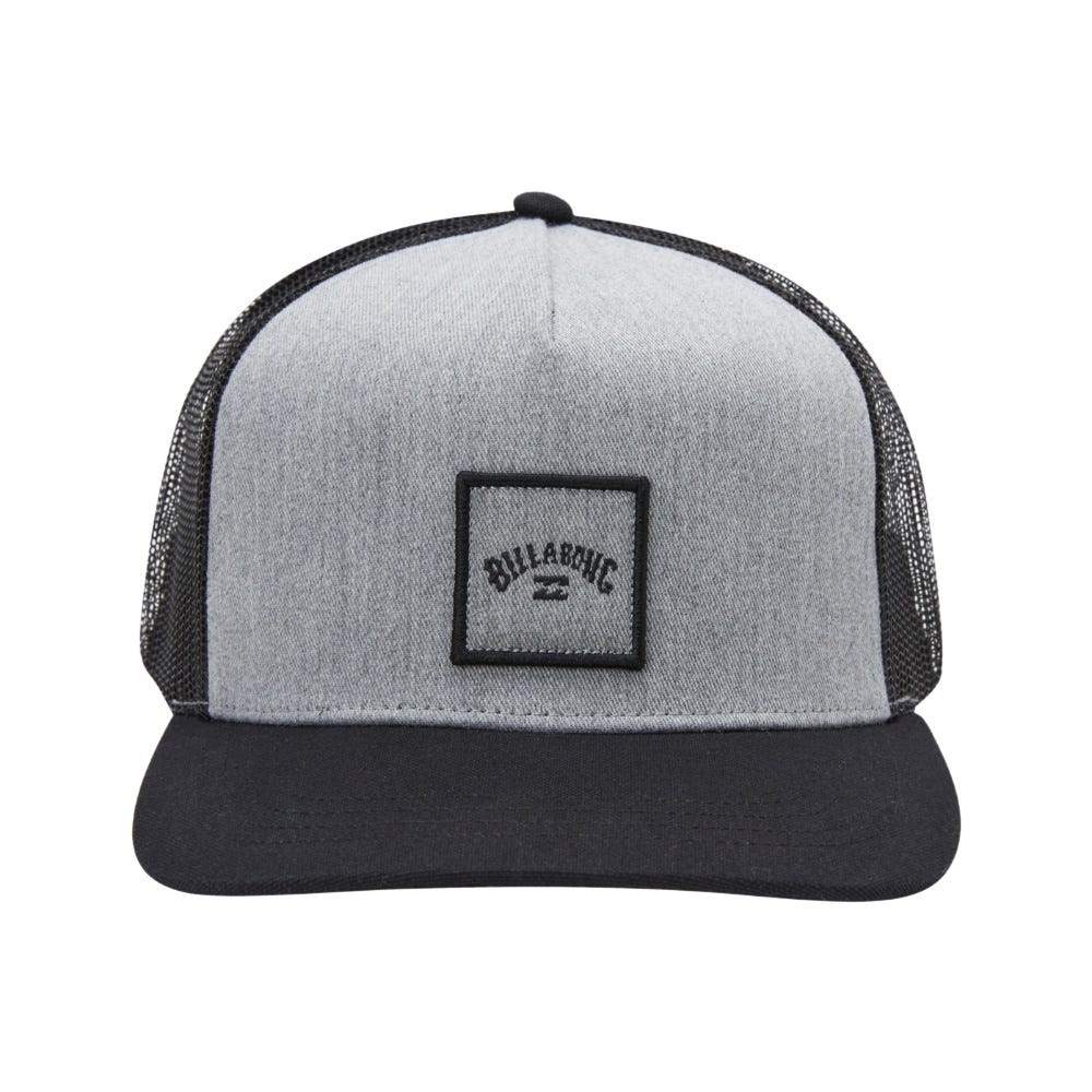 Mens Stacked Trucker Hat In Grey Heather