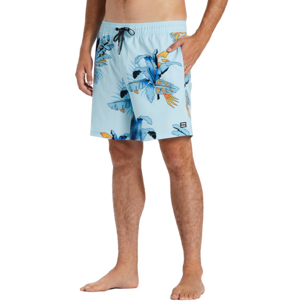 Mens Sundays Layback 17" Boardshorts In Coastal