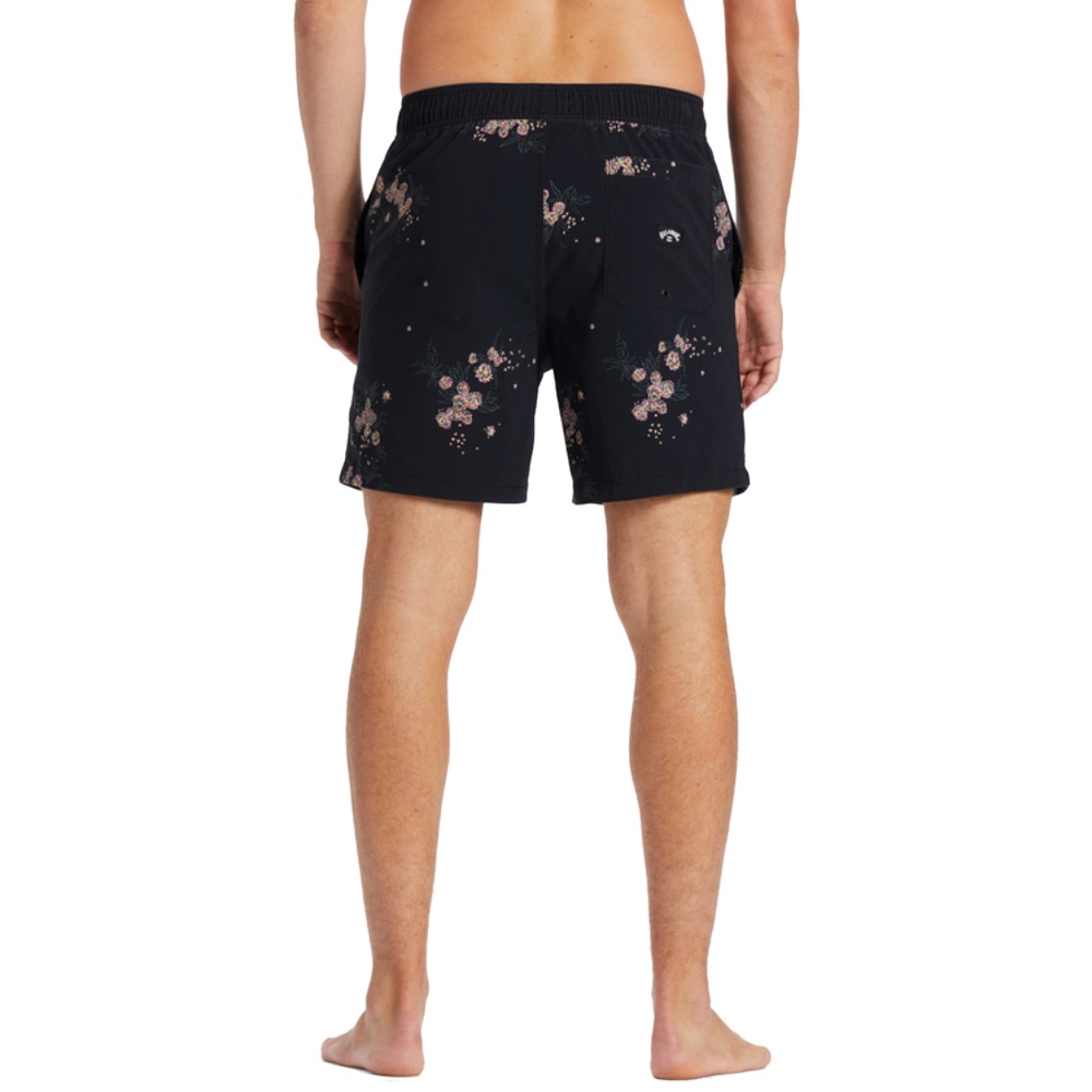 Mens Sundays Layback 17" Boardshorts In Washed Black