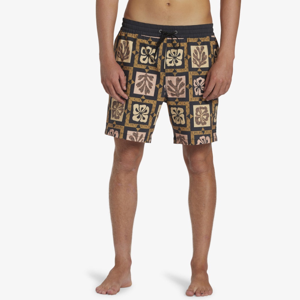 Tiki Reef Layback 17" Elastic Waist Shorts - Men