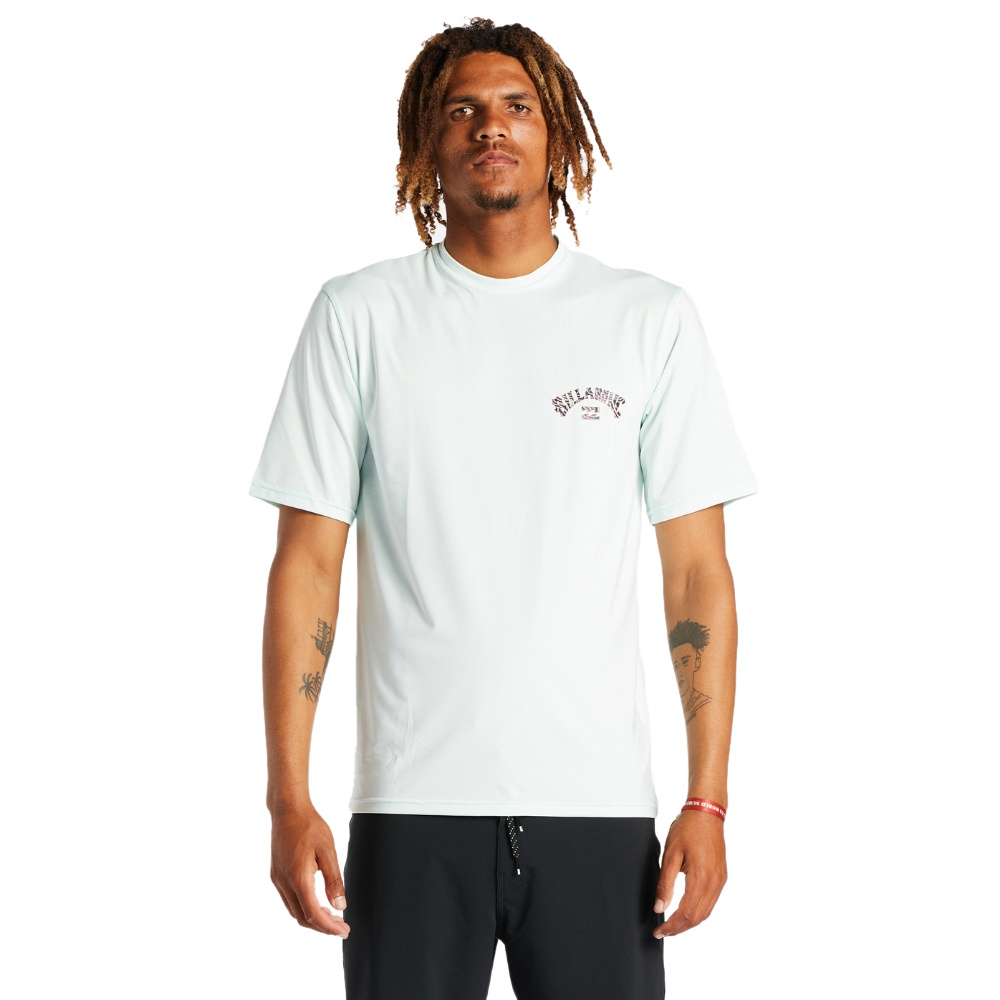 Mens Arch Fill Short Sleeve Upf 50 Surf T-Shirt In Seaglass
