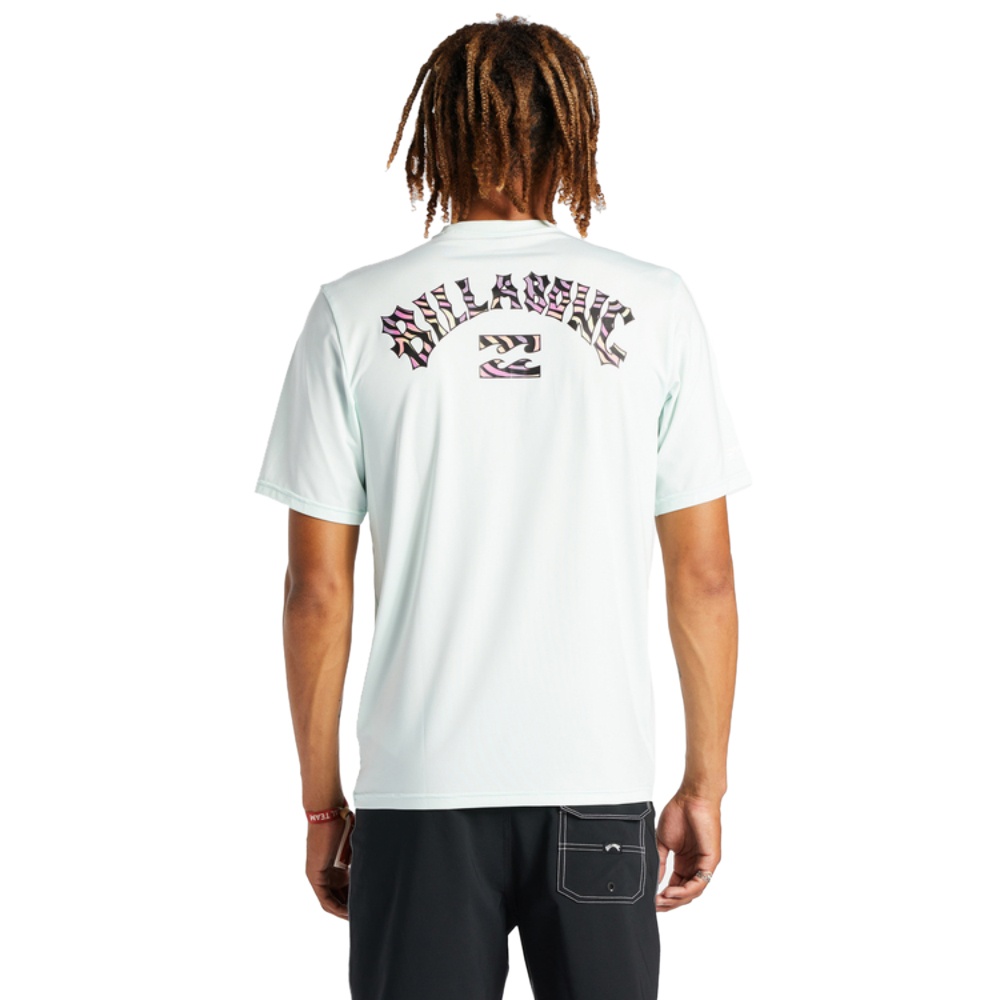 Mens Arch Fill Short Sleeve Upf 50 Surf T-Shirt In Seaglass