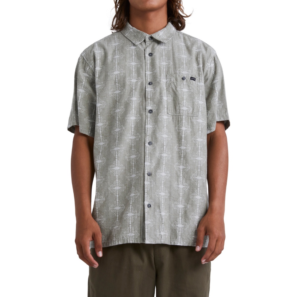 Mens Sundays Jacquard Short Sleeve Shirt