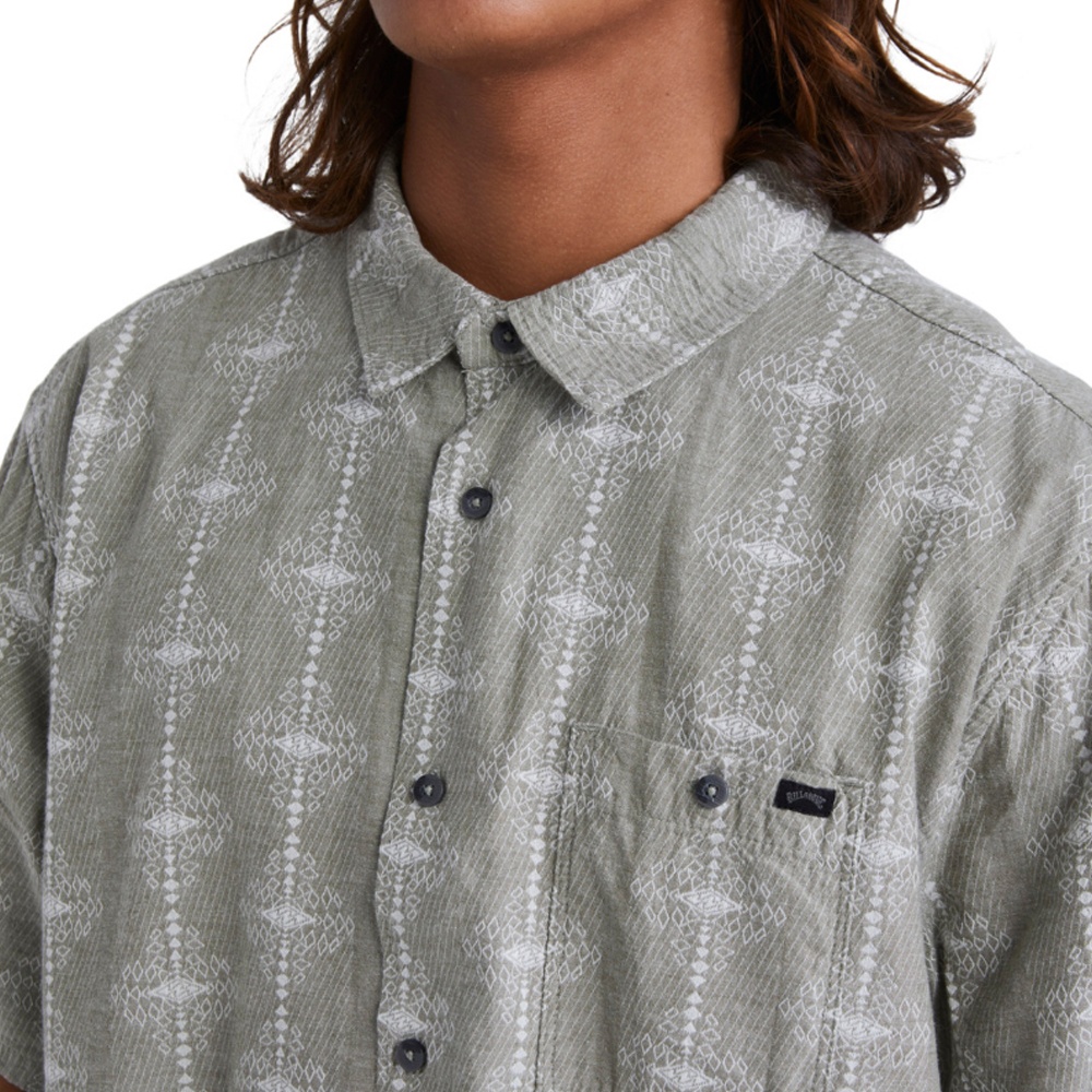 Mens Sundays Jacquard Short Sleeve Shirt