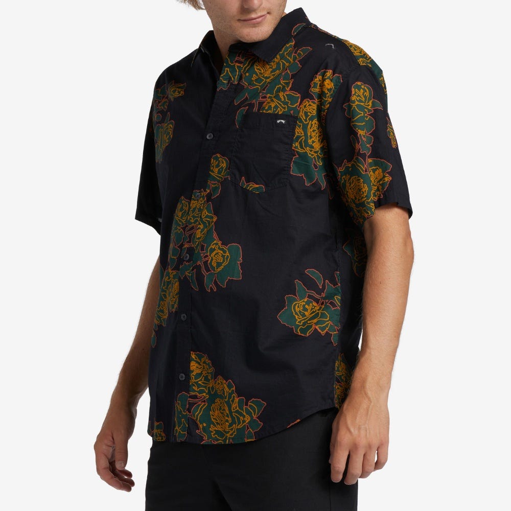 Mens Sundays Floral Short Sleeve Shirt
