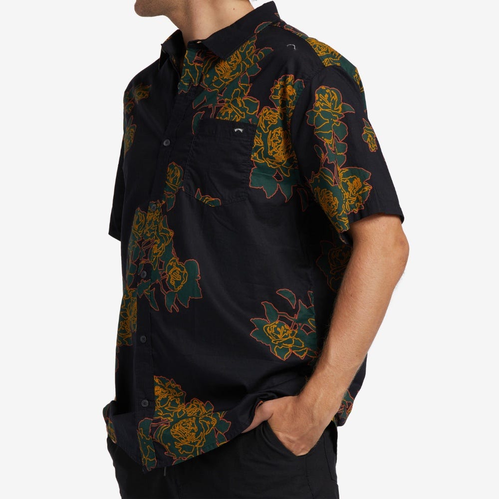 Mens Sundays Floral Short Sleeve Shirt