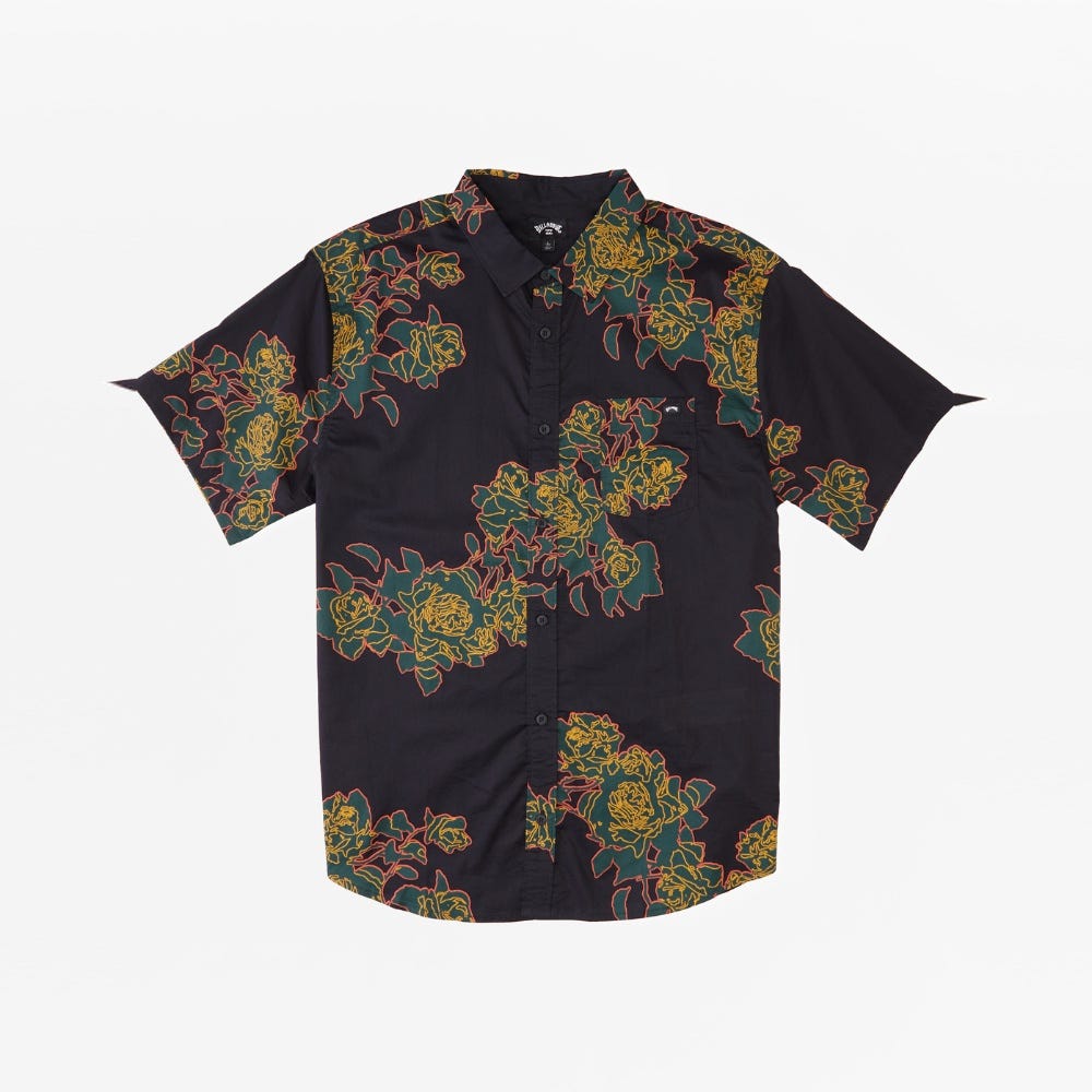 Mens Sundays Floral Short Sleeve Shirt