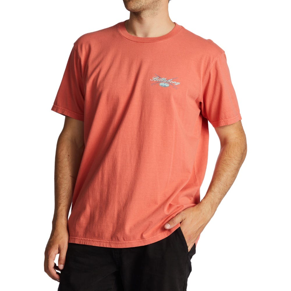 Mens Crossboards T-Shirt In Dark Coral