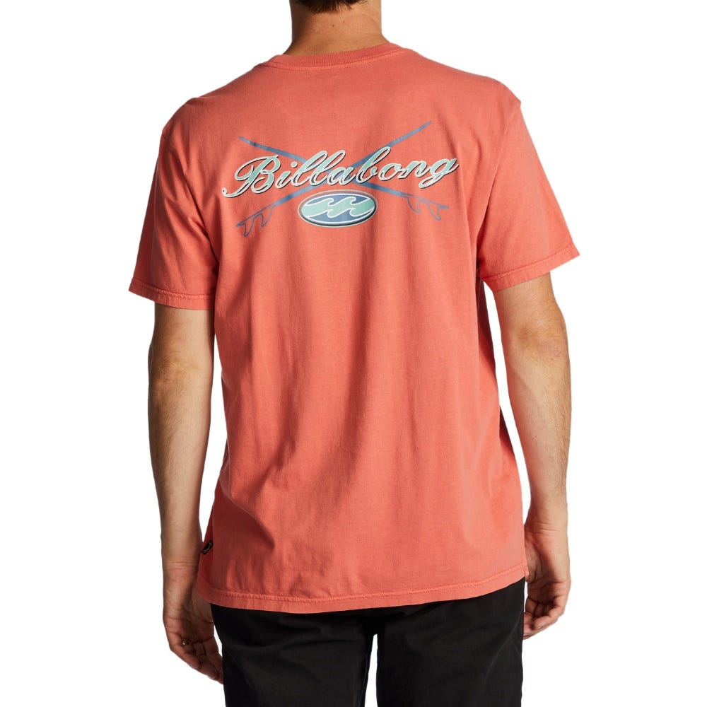 Mens Crossboards T-Shirt In Dark Coral