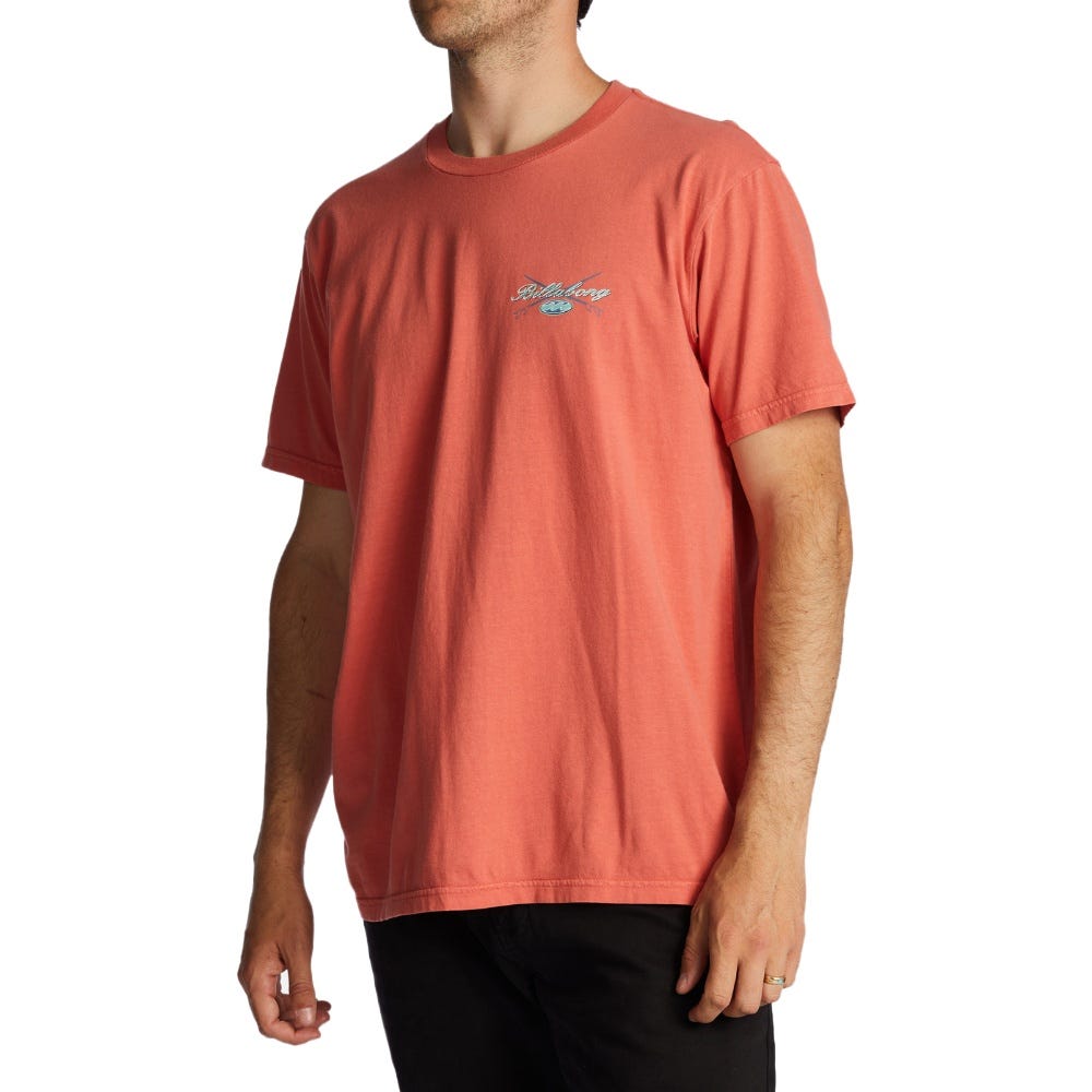 Mens Crossboards T-Shirt In Dark Coral
