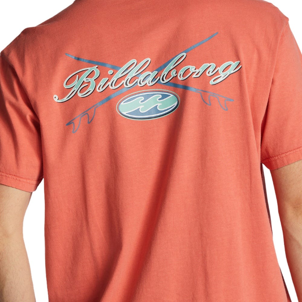 Mens Crossboards T-Shirt In Dark Coral