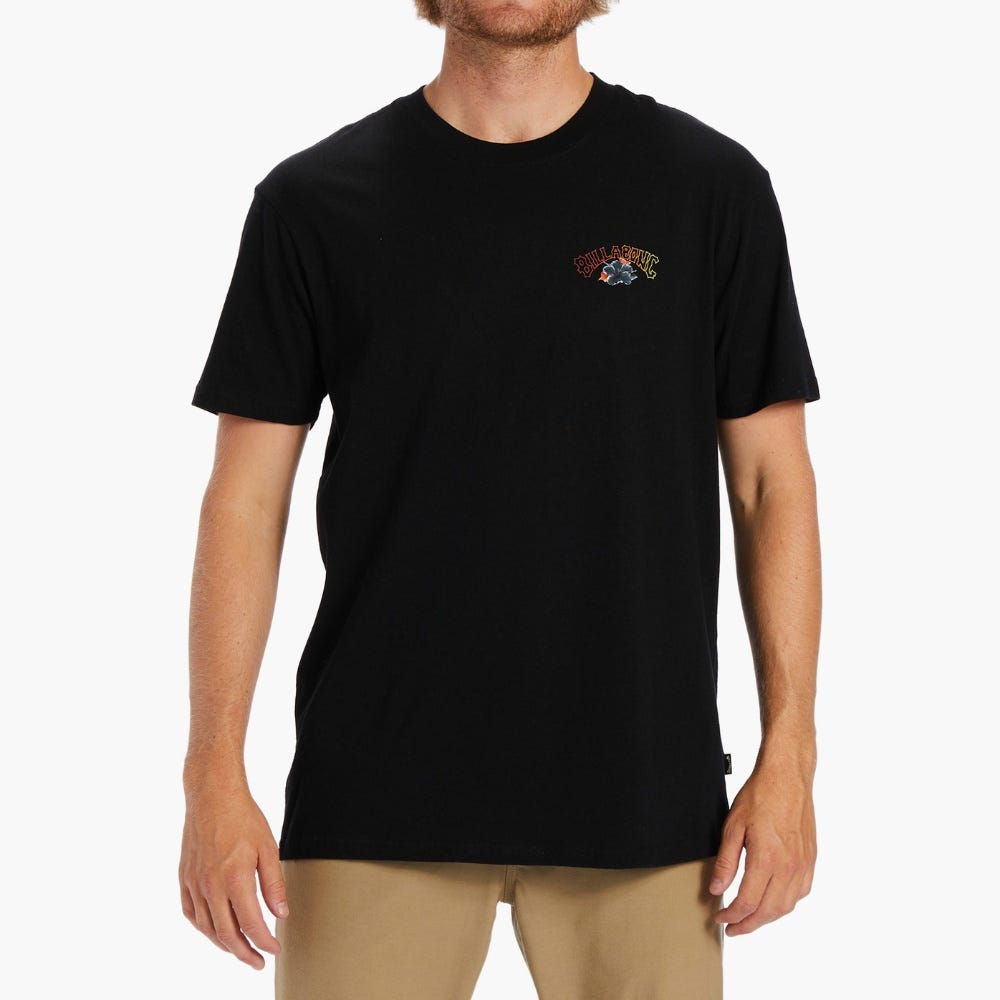 Mens Kamea Lava T-Shirt In Washed Black