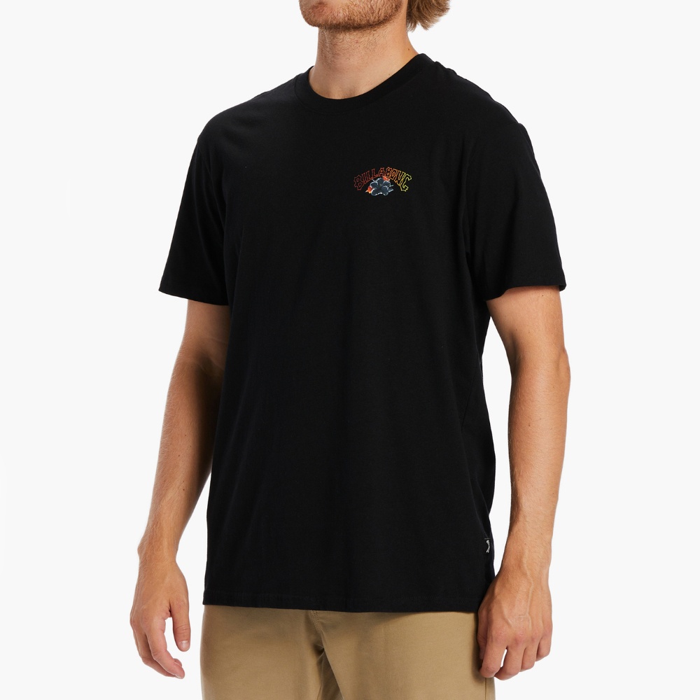 Mens Kamea Lava T-Shirt In Washed Black
