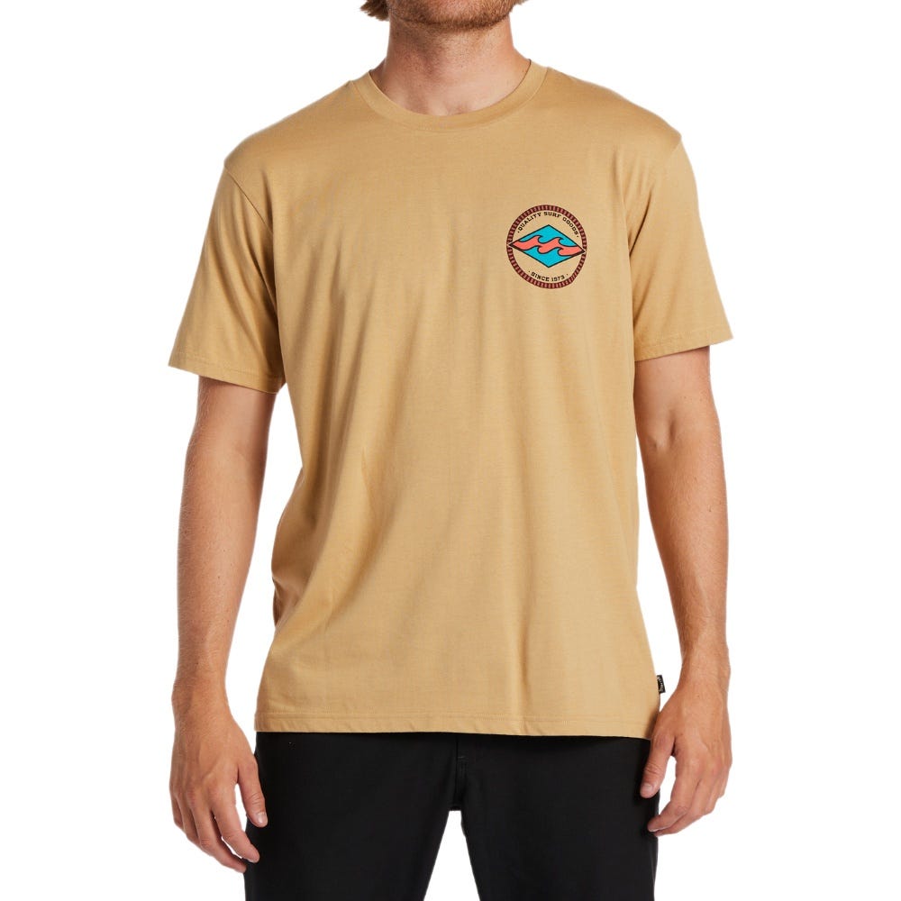 Mens Rotor Diamond T-Shirt In Dusty Gold
