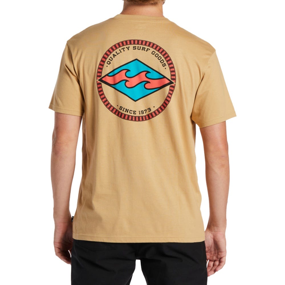 Mens Rotor Diamond T-Shirt In Dusty Gold
