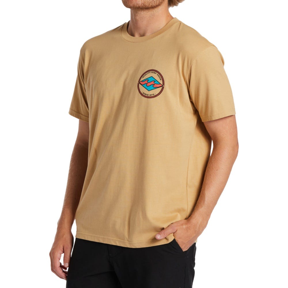 Mens Rotor Diamond T-Shirt In Dusty Gold
