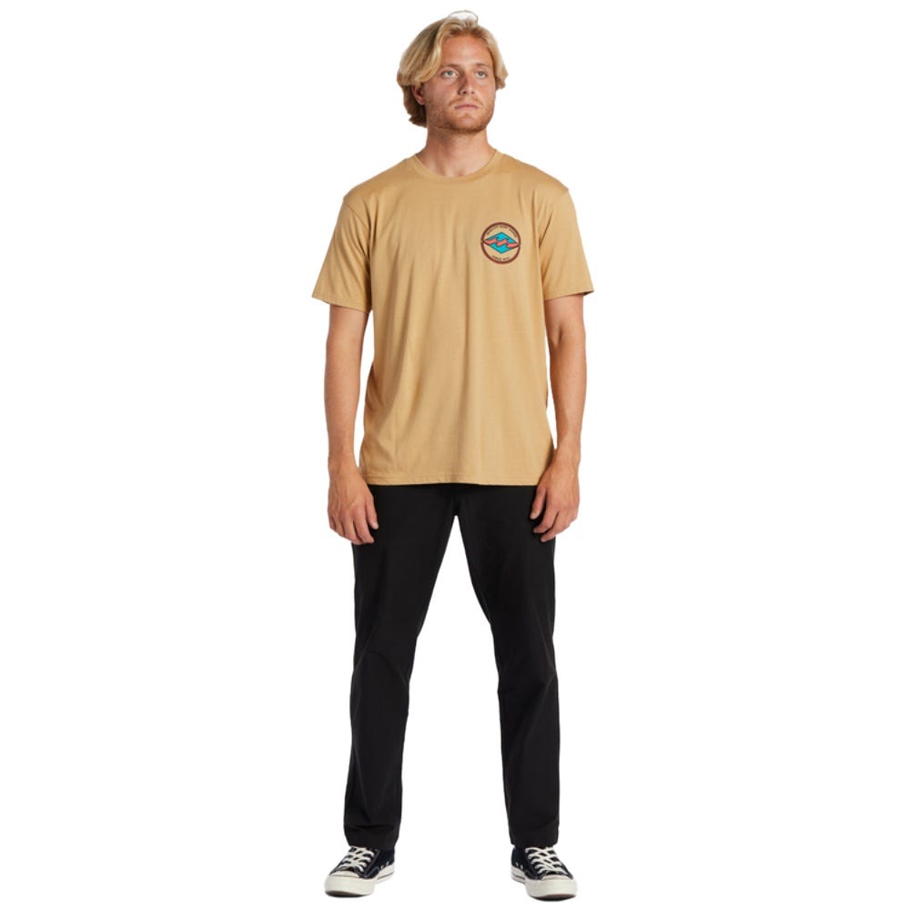 Mens Rotor Diamond T-Shirt In Dusty Gold