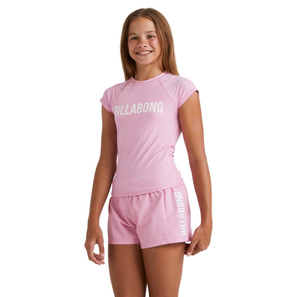 Girl's 6-14 Heat Wave Rash Vest In Pink Lemonade