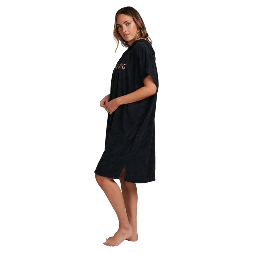 Womens Hooded Towel In Black