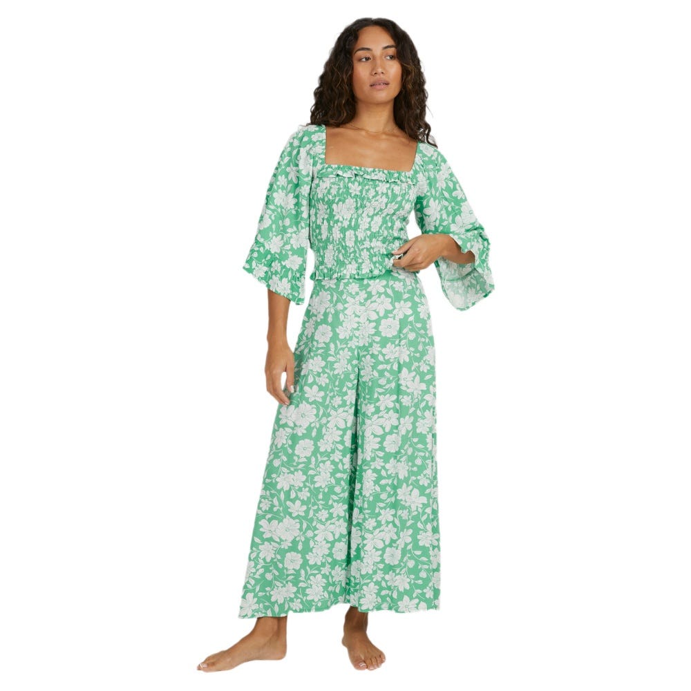 Womens On My Mind Isle Wide Leg Beachy Pants In Sweet Grass
