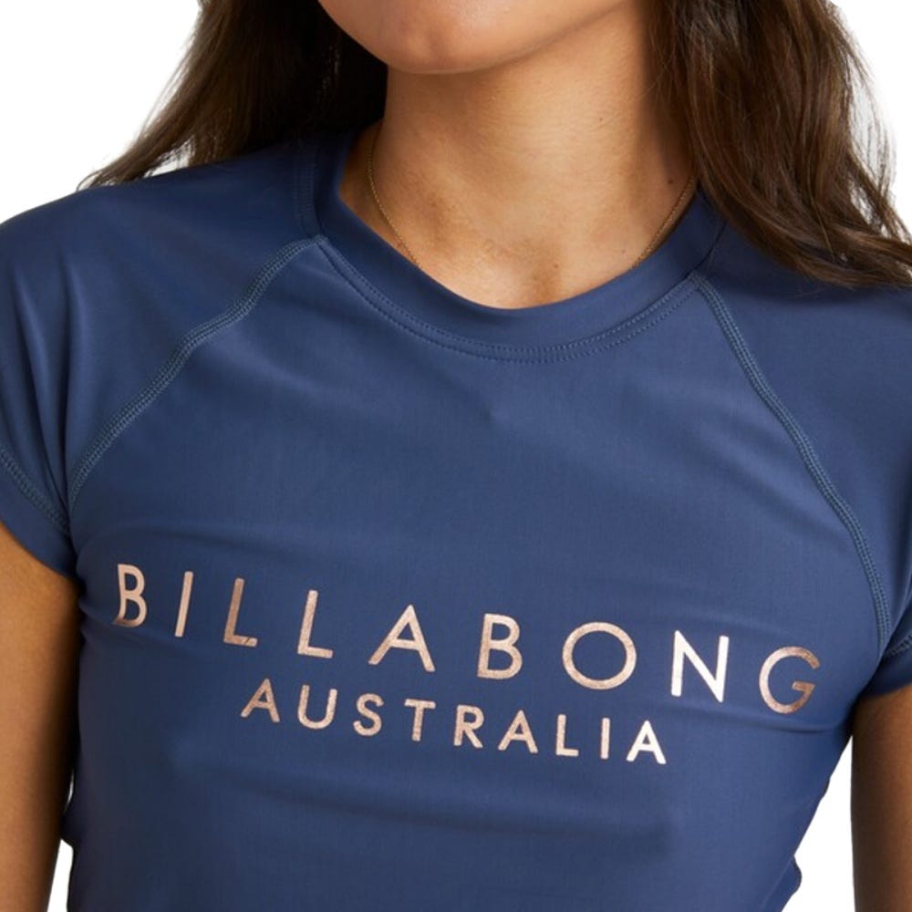 Womens Serenity Foil Rash Vest In Deep Blue