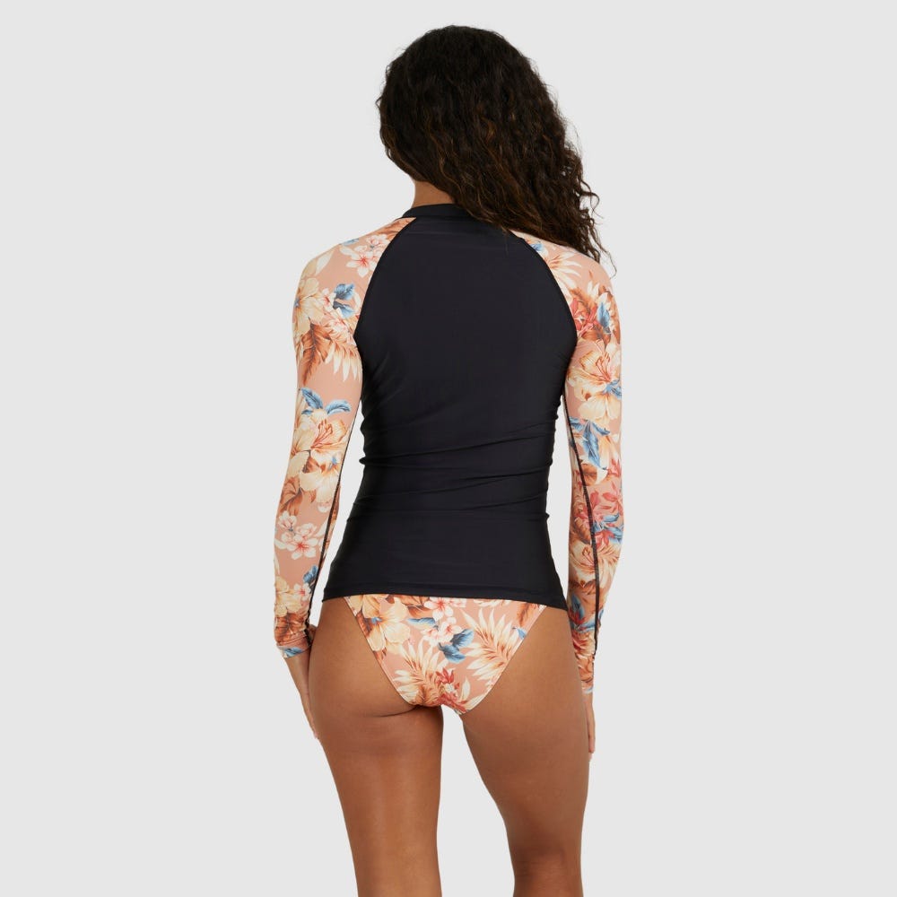Womens Shady Days Pipa Long Sleeve Zip-Up Rashguard