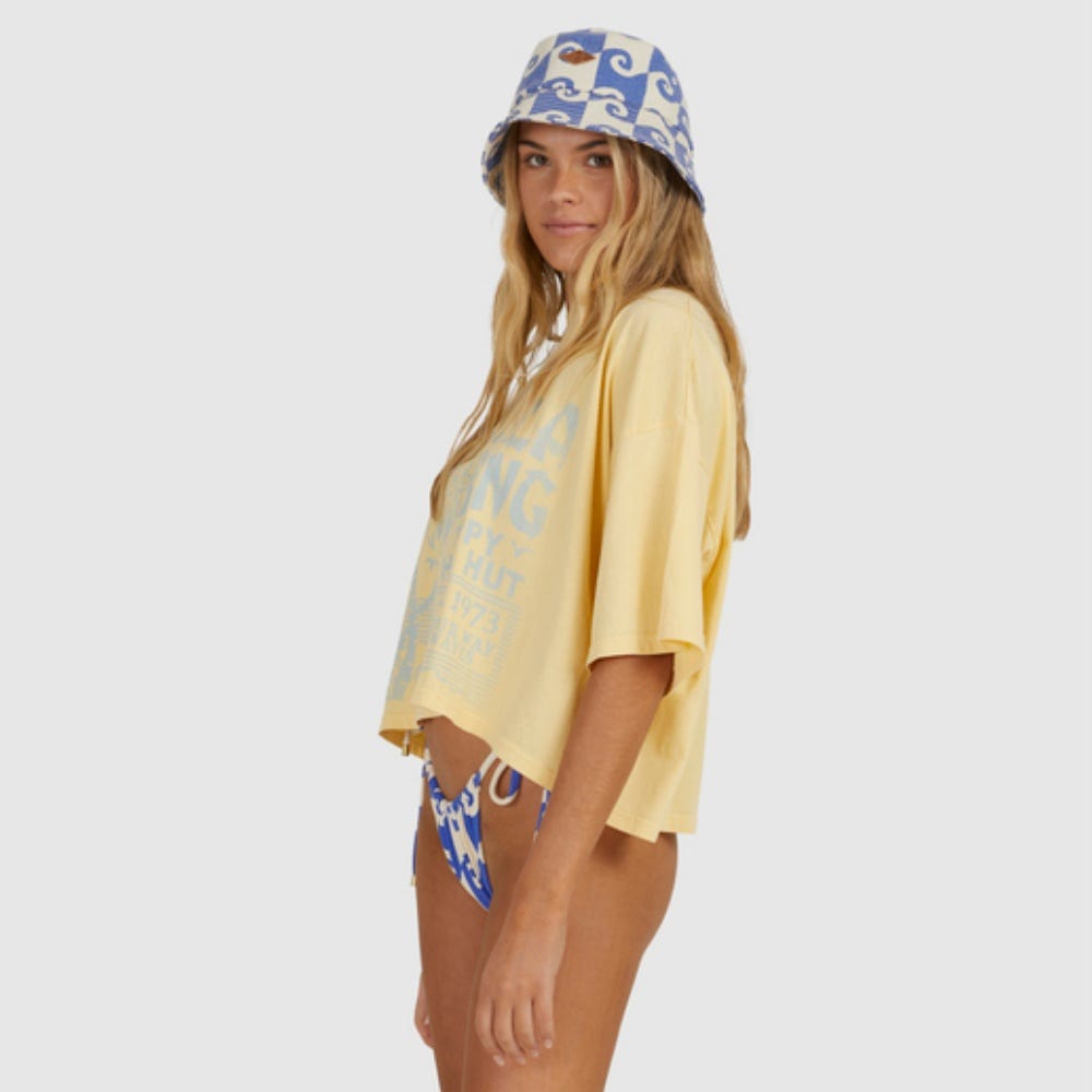 Womens Hula Hut Crop Oversized T-Shirt