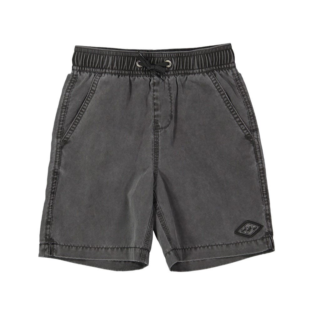 Boys s 0-7 All Day Overdye Layback Boardshorts 13" In Washed Black