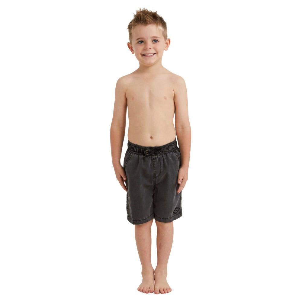 Boys s 0-7 All Day Overdye Layback Boardshorts 13" In Washed Black