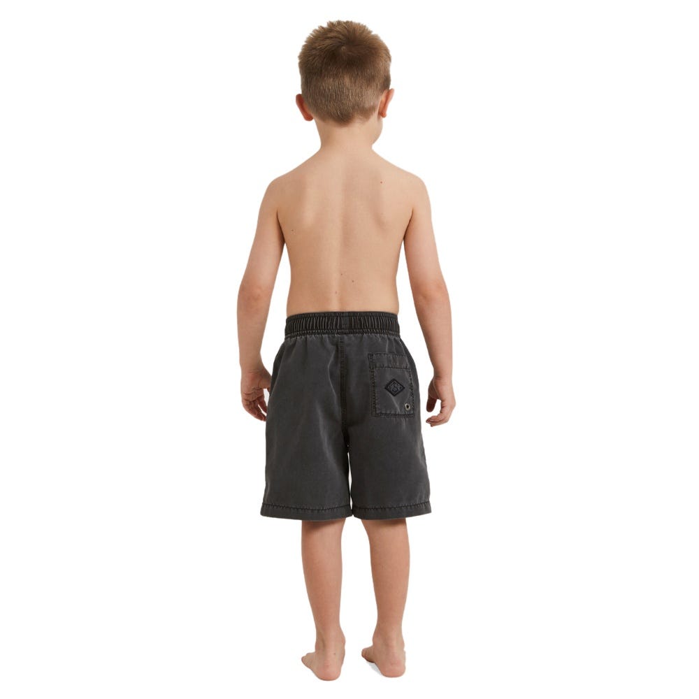 Boys s 0-7 All Day Overdye Layback Boardshorts 13" In Washed Black