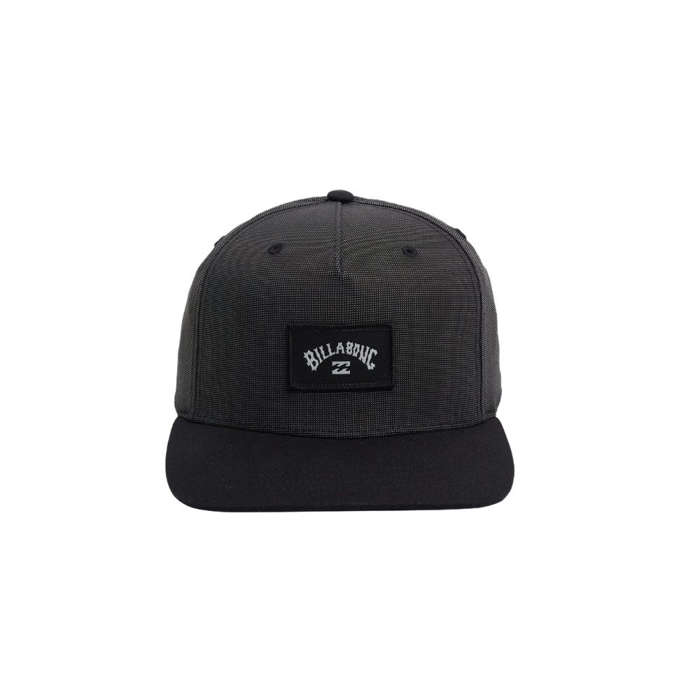 Mens Stacked Cap In Black Micro